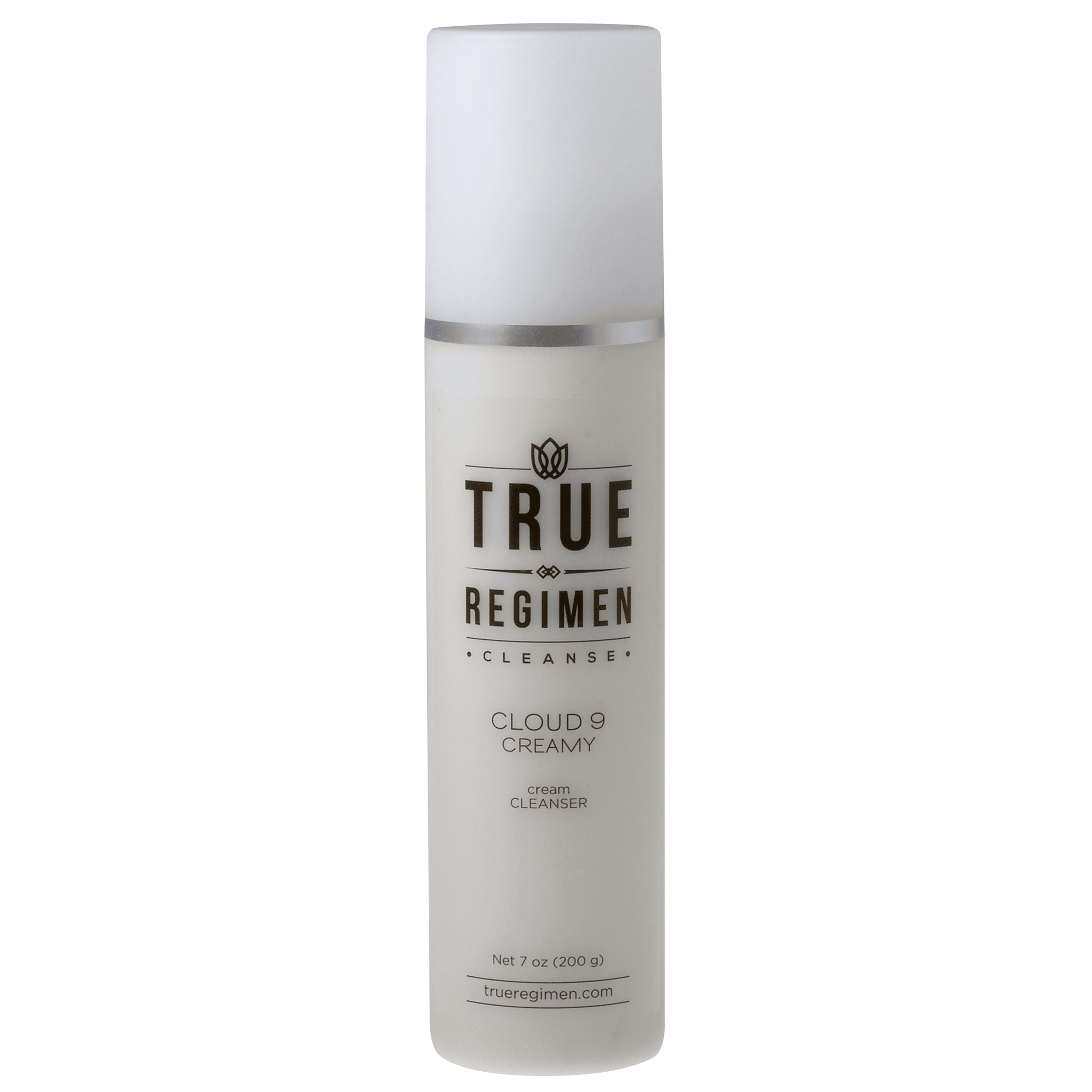 True Regimen Cloud 9 Creamy Cleanser in a white tube with cap on a clean white background